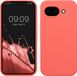 kwmobile telefoonhoesje geschikt voor Google Pixel 10a - Hoesje met siliconen coating - Smartphone case in neon koraal