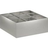 Maison Exclusive - Pot de fleurs pour jardin, couleur argent, 100 x 100 x 40 cm, acier inoxydable
