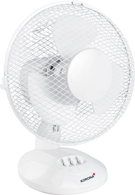 Korona electric GmbH Korona 81001 tafelventilator, zeer stil, 23 cm, 20 watt, tafelventilator, 3 standen, draagbaar, ventilator koeling, windmachine, voor bureau, slaapkamer, kantoor, balkon, terras