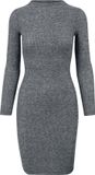 Urban Classics Rib Dames Mini-jurk - houtskool - S