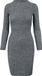 Urban Classics Rib Dames Mini-jurk - houtskool - S