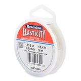 Beadalon Elasticity Cord 0.8mm Clear 5m (16.4 ft) stretchkoord, kleurloos, 1 pak