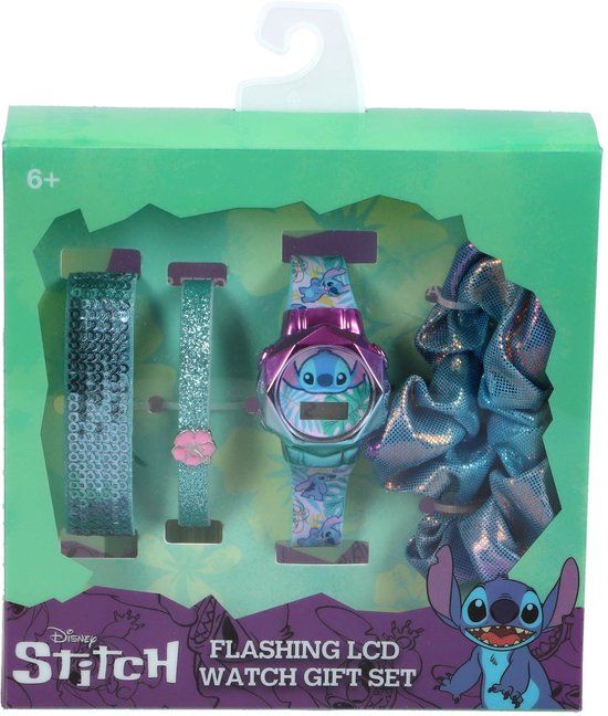 Accutime - LCD Stitch Horloge Met Accessoires