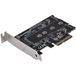 SilverStone SST-ECM27 NVMe adapterkaart, 1 slot en 2 sleuven SATA M.2 SSD op PCI-E x4