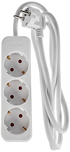 Meister Stekkerdoos 3-Voudig, 1,4 m Kunststof Kabel, Wit