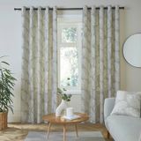 Fusion - Matteo - 100% Katoen Paar Gordijnen met Ringen - 90" Breedte x 72" druppel (229 x 183cm) in Naturel