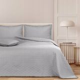 AmeliaHome Meadore Dekbedovertrek 240x260cm - Stijlvol Grijs