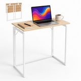 Merkloos bureau - naturel-wit - 80x74x40 cm - hout