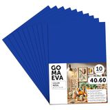 m-office Kleurrijke EVA-schuimplaten, 40 x 60 cm, vellen schuim om te snijden, schuimpapier, pailletten, ideaal voor creatieve vrije tijd, scrapbooking, school of handmatige activiteiten (blauw, 10
