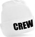 Bellatio Decorations Crew muts/beanie met pompon - onesize - wit