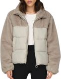 ONLY ONLWANJA FUR PUFFER MIX JACKET CC O - Beige - XS - Women's Jacket