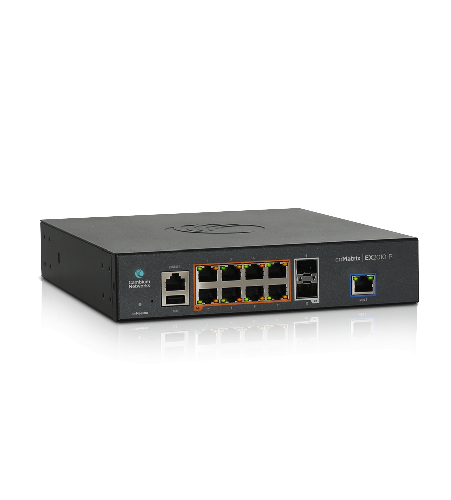 Cambium Networks cnMatrix EX2010-P - Netwerk Switch - Zwart