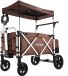 FUXLIFE by FUXTEC CTL900 Chariot de jardin Luxe - Pliable - Marron