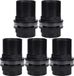 Shenzhen Haorui Industrial Technology Co., Ltd. Adaptateur de tuyau d'eau d'aquarium en PVC - Connecteur de tuyau droit - 5 pièces - Accessoires d'aquarium (40mm) - Noir