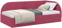 vidaXL Cadre de lit d'angle Velours Bordeaux 90 x 190 cm