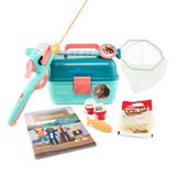 Shakespeare Kinder Visstarterset Hengel en Molen - Disney en meer | Complete Starterset | Eenvoudig Werpen Met Drukknop | Schepnet Dobbers Aas Oefengewicht En Visdagboek