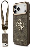 Guess 4G Groot Logo Hoesje Voor Iphone 17 Pro Max Metalen Hoesje
