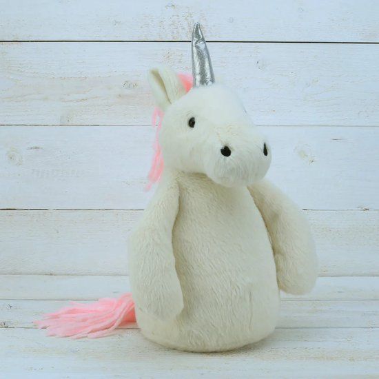 Jomanda Unicorn Doorstop - Plush - Beige/Pink - 31cm