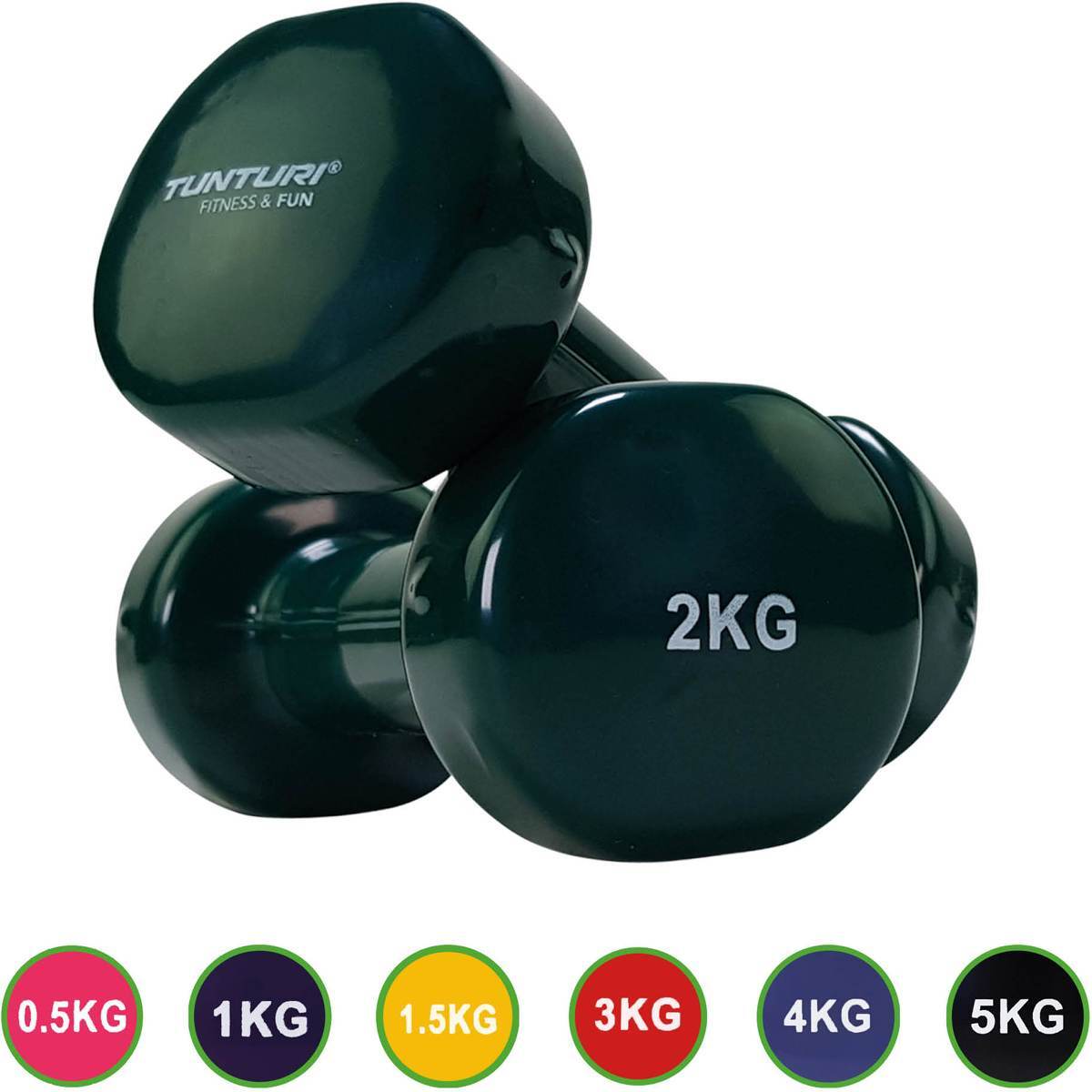 Tunturi Vinyl Dumbells 2kg