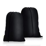 OTraki Large Travel Laundry Bags Drawstring 24 x 32 inch 2 Pack Heavy Duty Organizer Bag Foldable Laundry Bag Tear Resistant Storage Bag for Dirty Clothes Toys Home College Dorm Camp, 60x80cm Black