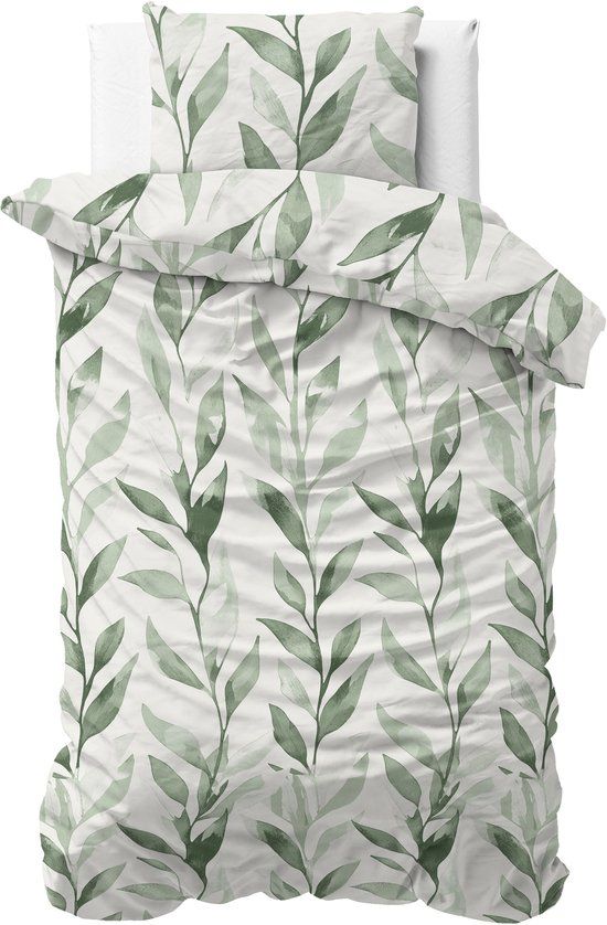 Sleeptime Pure Dekbedovertrek - 140 x 200/220 cm - 100% Katoen - Groen