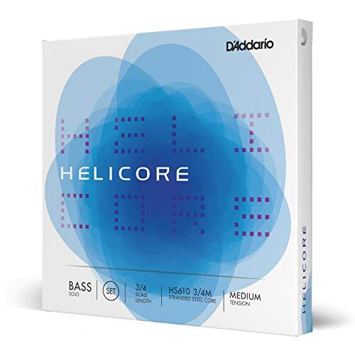 D'ADDARIO HS610-3/4M Helicore Contrabass snarenset meervoudig gedraaide stalen kern 3/4 medium