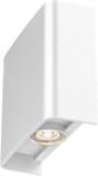 BES LED Wandlamp Brinton Victo Up & Down 2W 180lm Natuurlijk Wit 4000K IP65 Rechthoek Wit