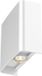 BES LED Wandlamp Brinton Victo Up & Down 2W 180lm Natuurlijk Wit 4000K IP65 Rechthoek Wit