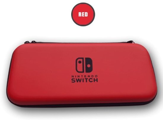 - Nintendo Switch Case - Premium opberghoes met extra veel opbergvakken - Tasje / Opberg Case / Cover / Skin / Hoes / Rood