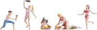 NOCH 15842 H0 Badgasten figuren Staand, Geverfd