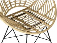 DKD Home Decor Tuinstoel Wit Metaal Synthetische rotan