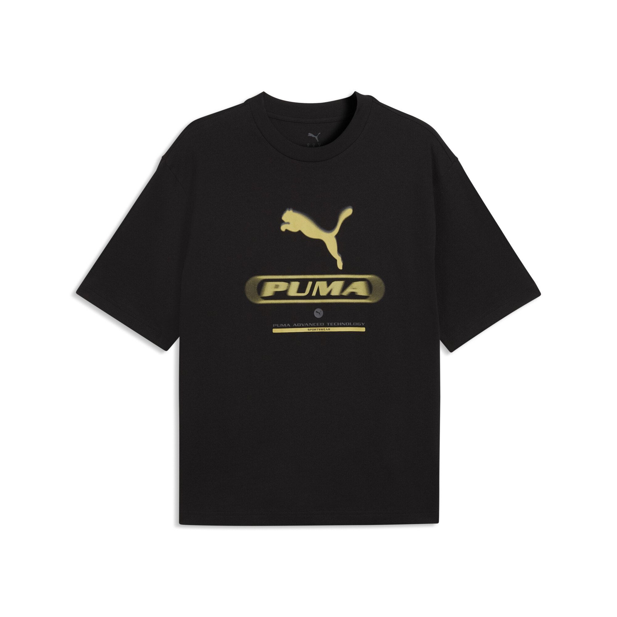 PUMA Sport Boxy Street Graphic T-shirt voor Heren, Zwart, Maat XL