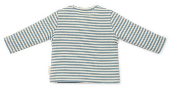 Little Dutch Shirt lange mouw - Maat 74 - T-shirt Jongens - Stone Blue, Blauw - Forest Friends Newborn