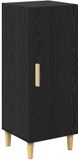 vidaXL Dressoir Zwart Eiken 34,5 x 34 x 90 cm Bewerkt Hout