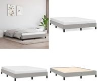 vidaXL Bedframe zonder matras stof lichtgrijs 140x190 cm