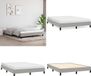 vidaXL Bedframe zonder matras stof lichtgrijs 140x190 cm