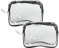Benson Care Toilettas - 2x - ophang lus - transparant - 20 x 8 x 12 cm - kind/volwassenen