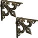 Merkloos Relaxdays Plankdragers Gietijzer - Set van 2 - Antiek - Ornamenten - Vintage - Brons