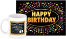 Bellatio Decorations Verjaardag cadeau koffiemok - thema 65 jaar - man - gedrag - met XL Happy Birthday wenskaart - A5 formaat - humor