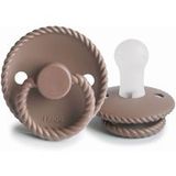 Frigg Fopspeen Rope - Silicone - Sepia (T1) - T1 (0-6 maanden)