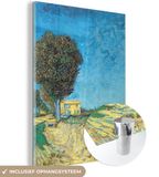 MuchoWow® Glass Painting 120x160 cm - Acrylic Glass Painting - The lane near Arles - Vincent van Gogh - Photo on glass - Paintings