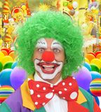 Widmann Clownpruik Groen Afro Halflang Unisex Volwassen Kunstvezel