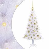 vidaXL Kunstkerstboom met 150 LED Wit 120 cm PVC en Staal