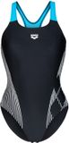 Arena Dames Badpak Lily Swim Pro Back L Zwart Turquoise