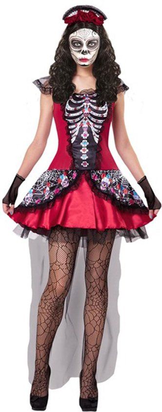 Widmann Dia De Los Muertos Ciguatenejo Vrouw Kostuum - Rood - XS