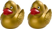 City Duck Badeendjes - Set van 4x stuks - doré - 8 cm