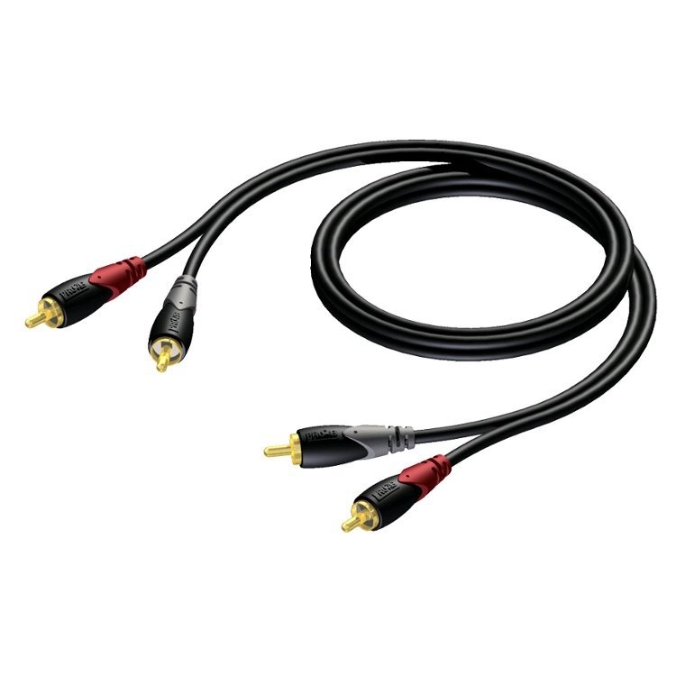 Procab CLA800 2x RCA male - 2x RCA male kabel 3m