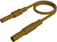 SKS Hirschmann MAL S GG-B 100/2,5 br Veiligheidsmeetsnoer 4mm-veiligheidsstekker 4mm-veiligheidsbus 100 cm Bruin 1 stuk