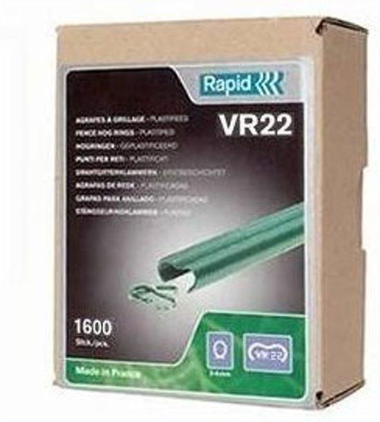 Rapid 1600x VR22 Hekwerkringen 5-11mm groen gecoat