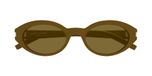 Saint Laurent SL 567 Lunettes de Soleil Femme Rondes Marron 51mm